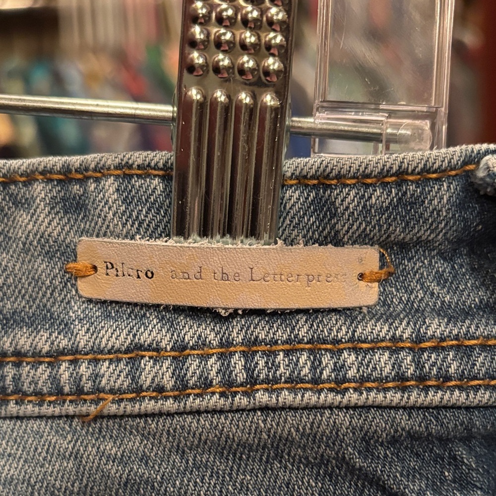 Pilcro and the Letterpress Blue Embroidered Boyfriend‎ Jeans, sz 26 - Picture 7 of 10